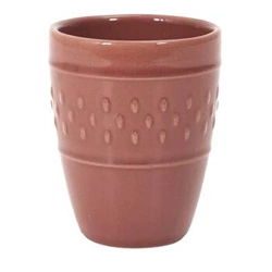 Kubek ceramiczny do espresso Queso 100 ml czerwony nowoczesny styl Intesi