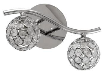 Kinkiet ścienny Starlet nowoczesny chrom z kryształowym kloszem do salonu i sypialni 25 cm