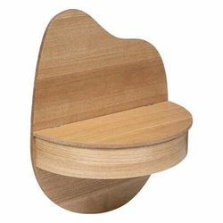 Półka ścienna na książki i dekoracje Giuseppe naturalna MDF wisząca do salonu Atmosphera
