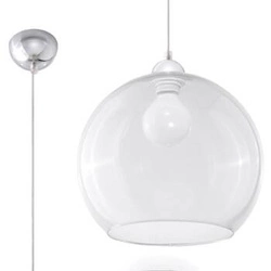 Lampa wisząca kula BALL transparentna szklana do salonu i jadalni nad stół 30 cm