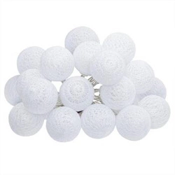 Girlanda cotton balls LED biała