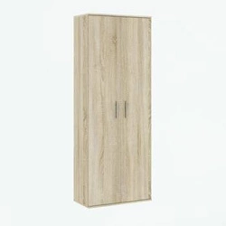 Szafa Tiles skandynawska z półkami dąb sonoma wąska do sypialni lub przedpokoju 70 cm