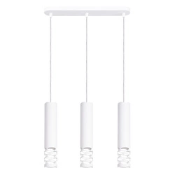 Nowoczesna lampa wisząca LIRO 3L biała metalowa do salonu i kuchni SOLLUX LIGHTING