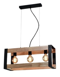 Lampa wisząca Varna czarna 3-punktowa loftowa z regulacją do salonu i jadalni