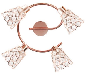 Lampa sufitowa Glossy regulowana złota spirala do salonu i jadalni glamour 44 cm