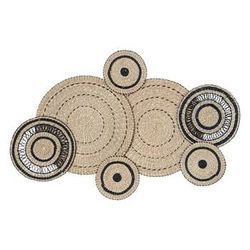 Dekoracja ścienna boho Isaure Atmosphera z juty i metalu 115 cm ozdoba na ścianę do salonu