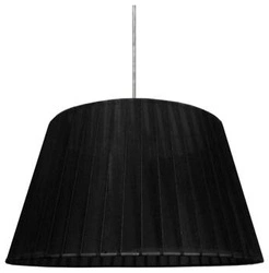 Lampa wisząca Tiziano 37 czarna nowoczesna do salonu i jadalni z tkaninowym abażurem