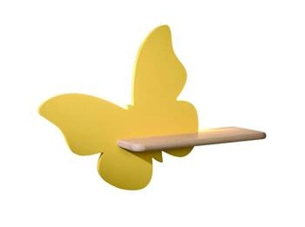 Kinkiet ścienny LED Butterfly złoty klasyczny do pokoju dziecięcego MDF drewno 40 cm