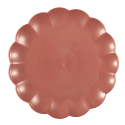 Talerz obiadowy Iris Intesi 25,5 cm różowy okrągły z tworzywa do jadalni zmywarka