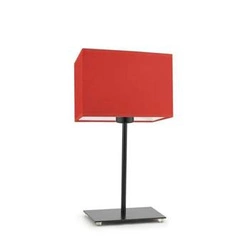 Lampka nocna z abażurem AMALFI czerwona nowoczesna do sypialni i salonu LYSNE 40 cm