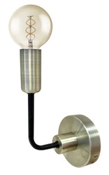 Kinkiet ścienny Saga czarny z patyną nowoczesny metalowy do salonu i sypialni 21 cm