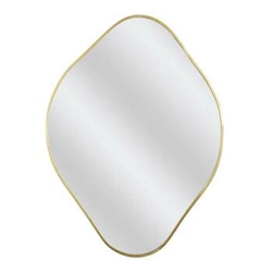 Lustro Diamond nieregularne złote glamour do przedpokoju i salonu na ścianę 60 cm