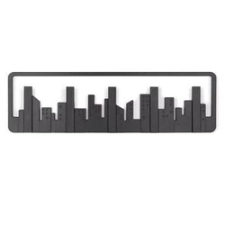 Wieszak ścienny do przedpokoju Umbra SkyLine czarny nowoczesny na ubrania 50 cm