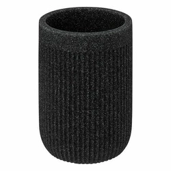 Kubek na szczoteczki Onyx czarny polistyrenowy nowoczesny do łazienki 5five simply smart