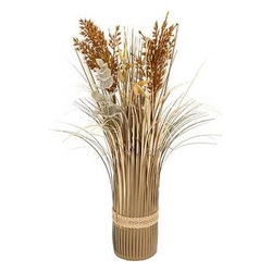 Sztuczne zboża boho James 35 cm brązowe dekoracyjne do wazonu do salonu Atmosphera