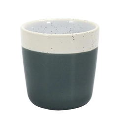 Kubek ceramiczny do espresso Doblo 100 ml morski nowoczesny dla miłośników kawy Intesi