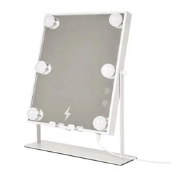 Lustro LED z głośnikiem i ładowarką