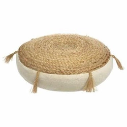 Poduszka dekoracyjna okrągła jutowa Ritual Atmosphera boho do salonu i jadalni 38 cm