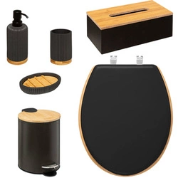 Mydelniczka czarna Modern owalna stojąca do łazienki nowoczesna 5five simply smart