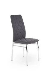 Krzesło tapicerowane Montana Intesi szare ciemne chrom nowoczesne do jadalni i kuchni