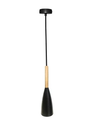 Lampa wisząca Trosa czarna metalowa do jadalni i salonu industrialna pojedyncza