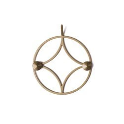 Holo XS nowoczesny złoty wieszak ścienny metalowy do przedpokoju POLYHEDRA