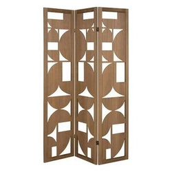 Parawan drewniany ażurowy Hernan 3-skrzydłowy boho do salonu i sypialni Atmosphera