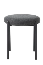 Taboret Pulto tapicerowany aksamitny szary ciemny do kuchni i jadalni nowoczesny
