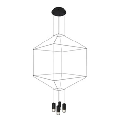 Lampa wisząca LINEA-4 czarna 45 cm nowoczesna regulowana do jadalni nad stół