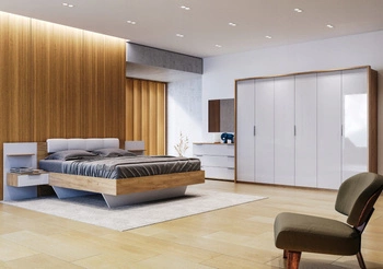 Zestaw mebli do garderoby Tissa biały/dąb