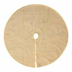 Złoty dywanik pod choinkę Feeric Christmas 90 cm klasyczna dekoracja bożonarodzeniowa do domu