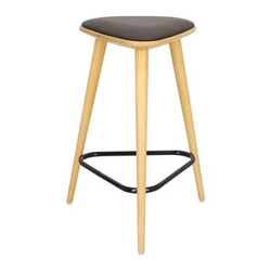 Hoker bez oparcia Finn Fameg retro tapicerowany do kuchni i wyspy personalizowany 61 cm