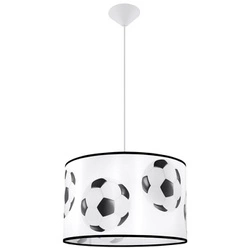 Lampa wisząca FOOTBALL A 40 nowoczesna do pokoju dziecka biało-czarna motyw piłki nożnej