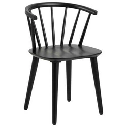 Krzesło drewniane Ida Actona czarne z podłokietnikami do jadalni skandynawskie