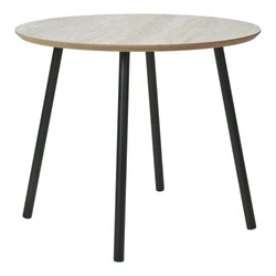 Stolik kawowy Aalst 55cm trawertyn/  czarny