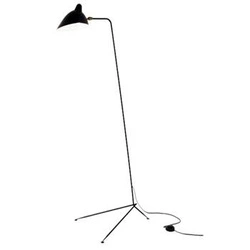Lampa stojąca CRANE-F1 czarna metalowa nowoczesna do salonu i do czytania 160 cm