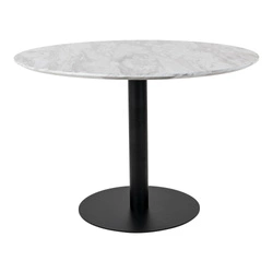 Stół Bolzano 110cm marmur/ czarny