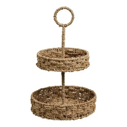 Taca dekoracyjna okrągła Rifbjerg trawa morska naturalna do serwowania