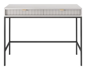 Toaletka do sypialni Delicious szara nowoczesna ryflowana z szufladami 104 cm Intesi