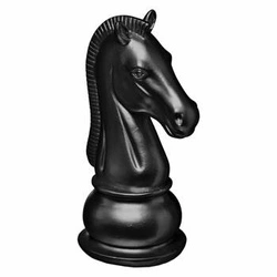 Figurka dekoracyjna Skoczek szachowy czarny glamour 19 cm Atmosphera do salonu na prezent