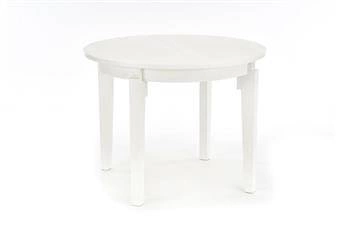 Stół okrągły rozkładany Baros 100–200 cm biały nowoczesny do jadalni i salonu Intesi