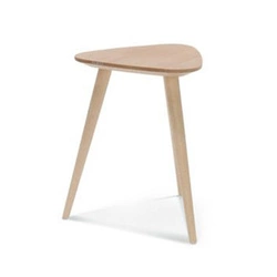 Taboret drewniany tapicerowany Finn Fameg personalizowany do kuchni i przedpokoju 49 cm