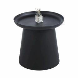 Stolik kawowy Xena okrągły 50 cm czarny nowoczesny do salonu Intesi polipropylen