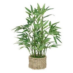 Sztuczny bambus Atmosphera 46 cm jak żywy w doniczce z naturalnego materiału do salonu