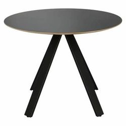 Stół okrągły do jadalni Mezzanotte 60 cm czarny nowoczesny drewniany Cheers
