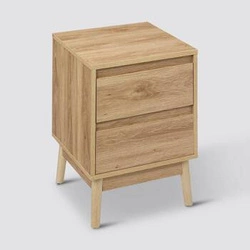 Szafka nocna Aabana 40 cm z 2 szufladami w stylu skandynawskim od 5five simply smart w naturalnym kolorze