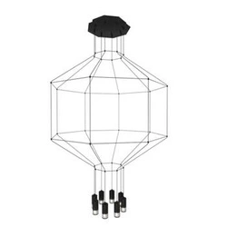 Lampa wisząca LINEA-8 czarna 80 cm I