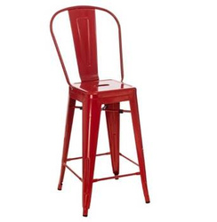 Hoker Paris Back 66cm czerwony inspirowany Tolix