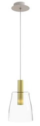 Lampa wisząca LED Modena złota szklana do salonu i jadalni 15 cm nowoczesna