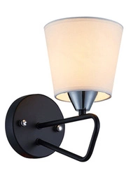 Kinkiet ścienny Morley czarny nowoczesny z abażurem do salonu i sypialni Ledea 24 cm